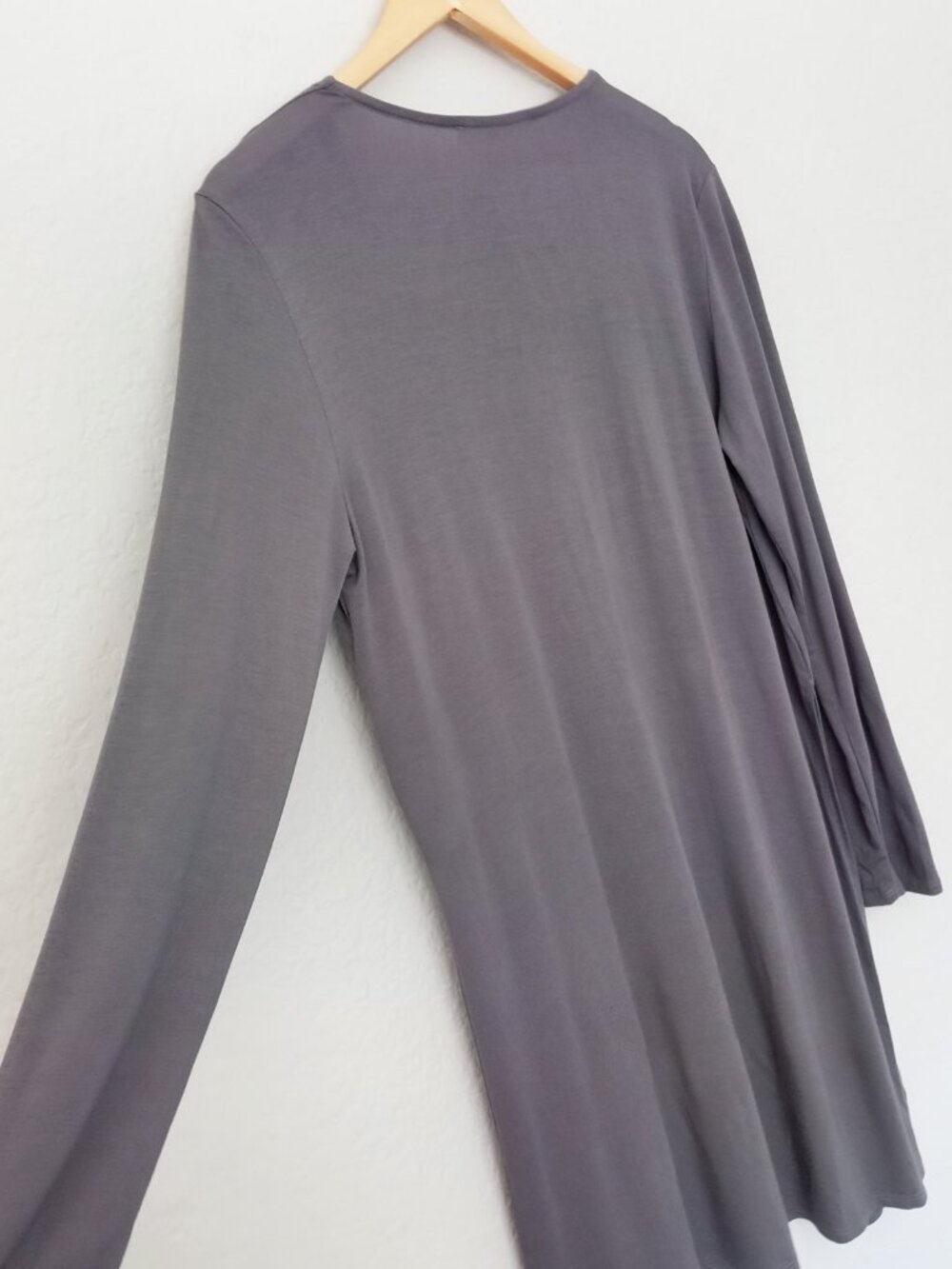 Sivana Bamboo Yoga Wrap Cardigan Size M Grey Gray $118 USA Soft Stretch Slits - Picture 13 of 15